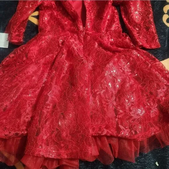 Girl's 4-5 Years Red Pink Lot of 2 Dresses NWT Knit Works & Popatu - Picture 9 of 16